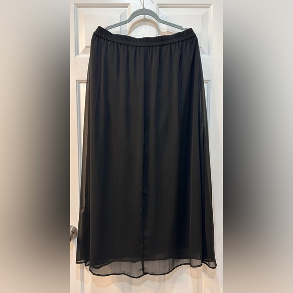 Old Navy Maxi Slip Skirt Size L Ruffle Fairy Grunge Sheer Overlay Romantic Flowy - Picture 2 of 9